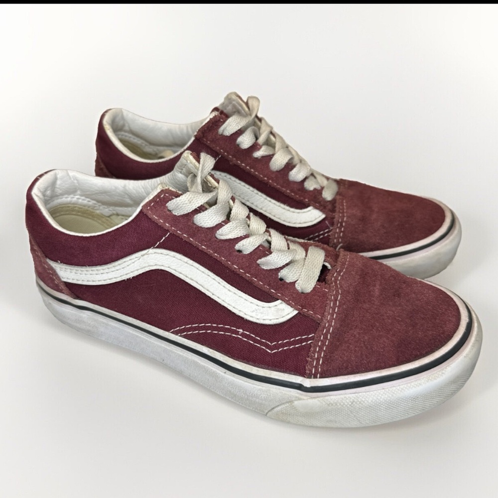 Vans Shoes size 3.5 men’s women’s 5 Old Skool Skate Board Burgundy Fabric